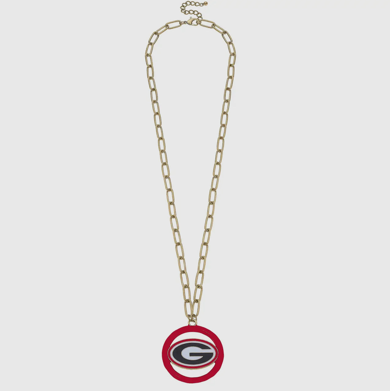 Georgia bulldogs logo medallion necklace large