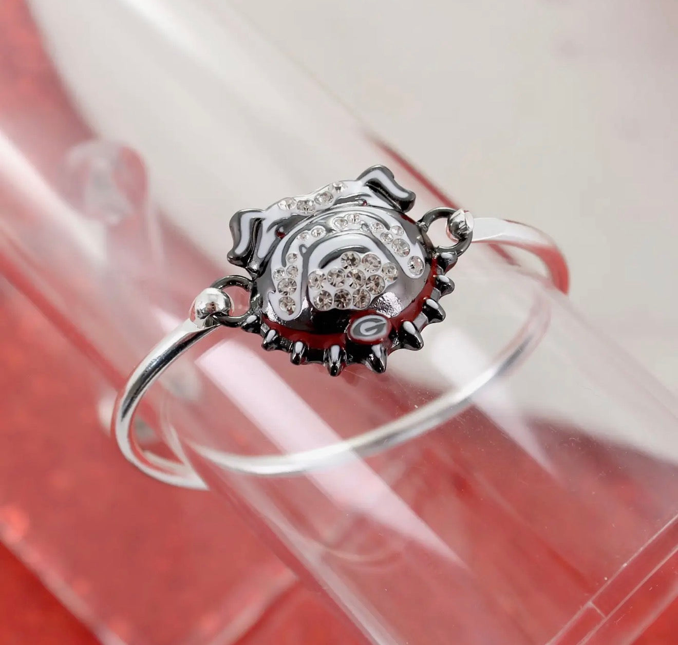 Licensed bulldog silver cuff