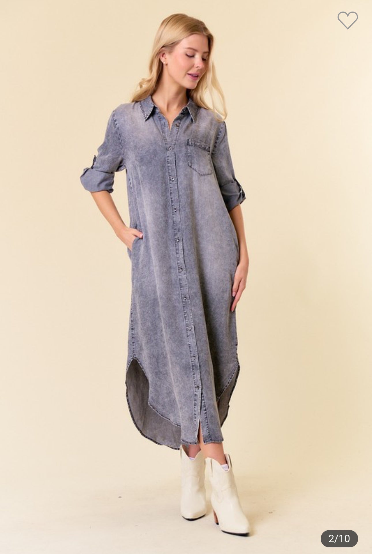 Fall collection denim dress black or blue denim