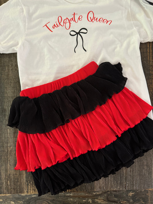 Black and red skirt ( shorts under)