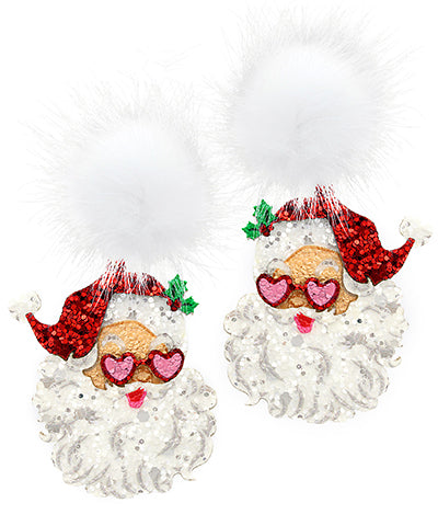 Santa Christmas earrings