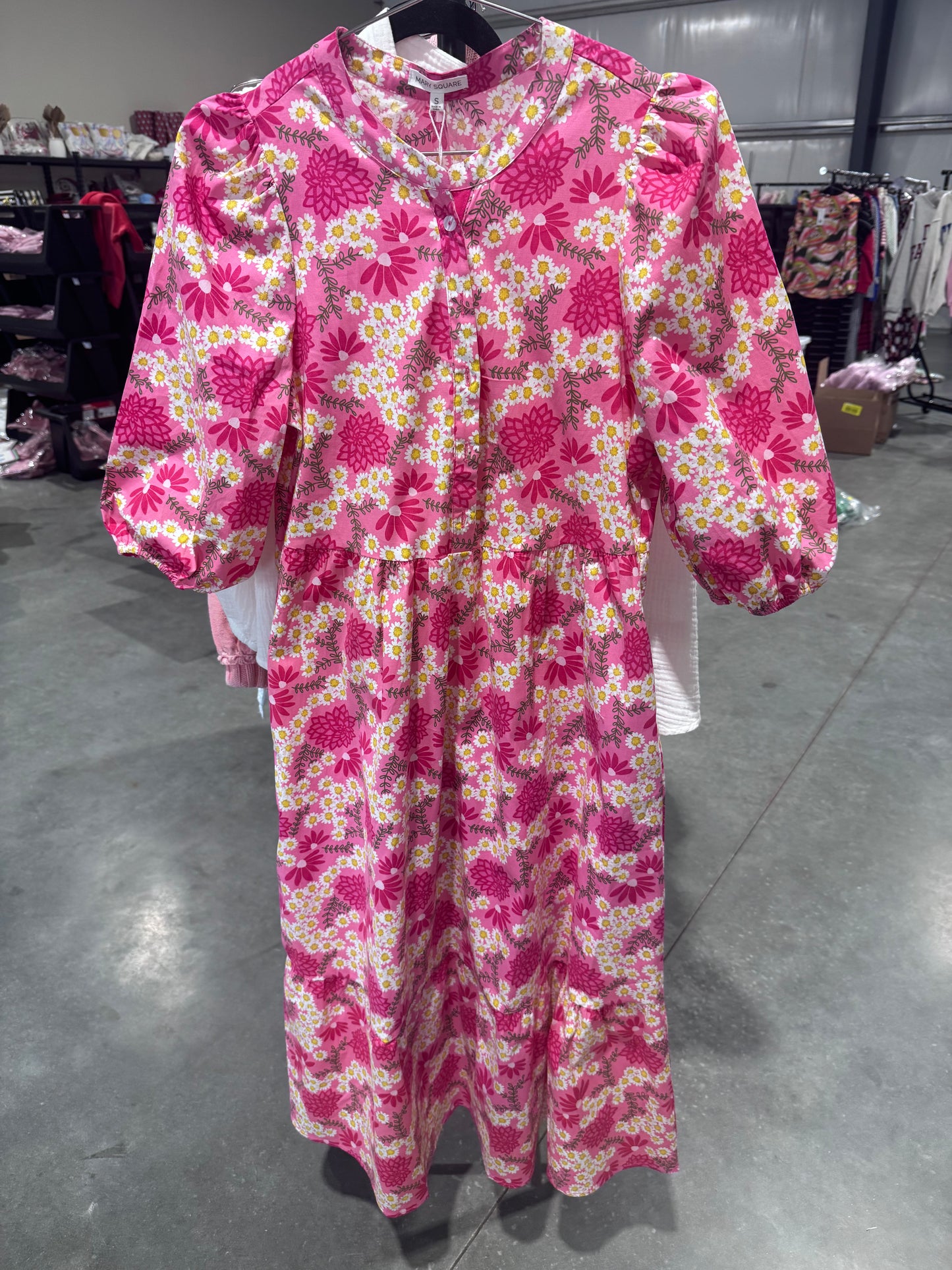 Spring dress floral long maxi