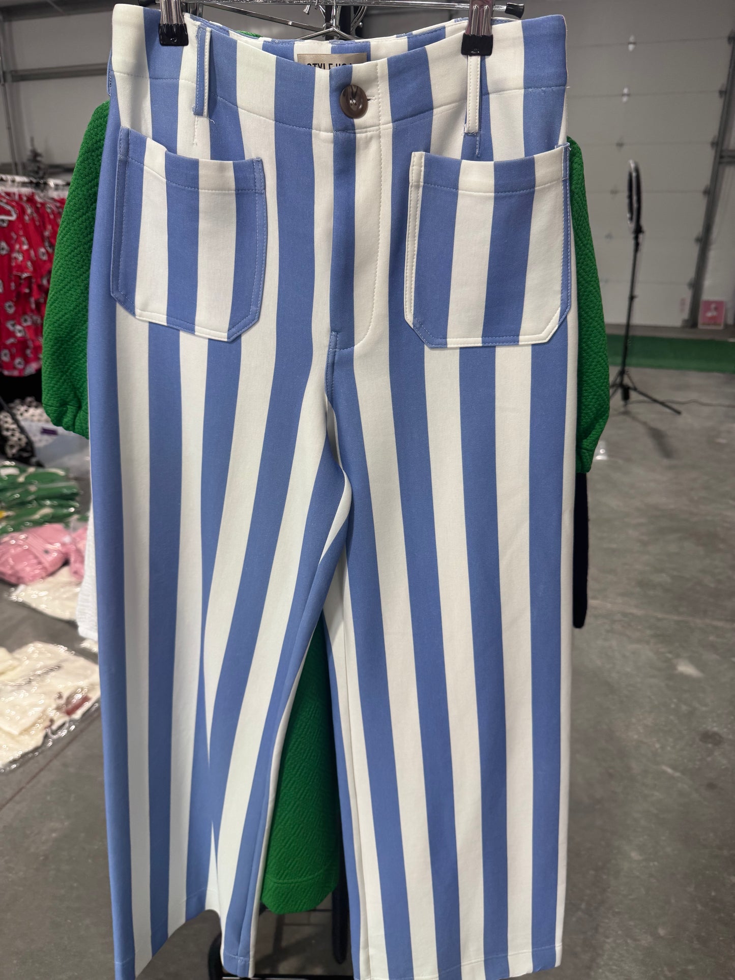 Blue stripe pants