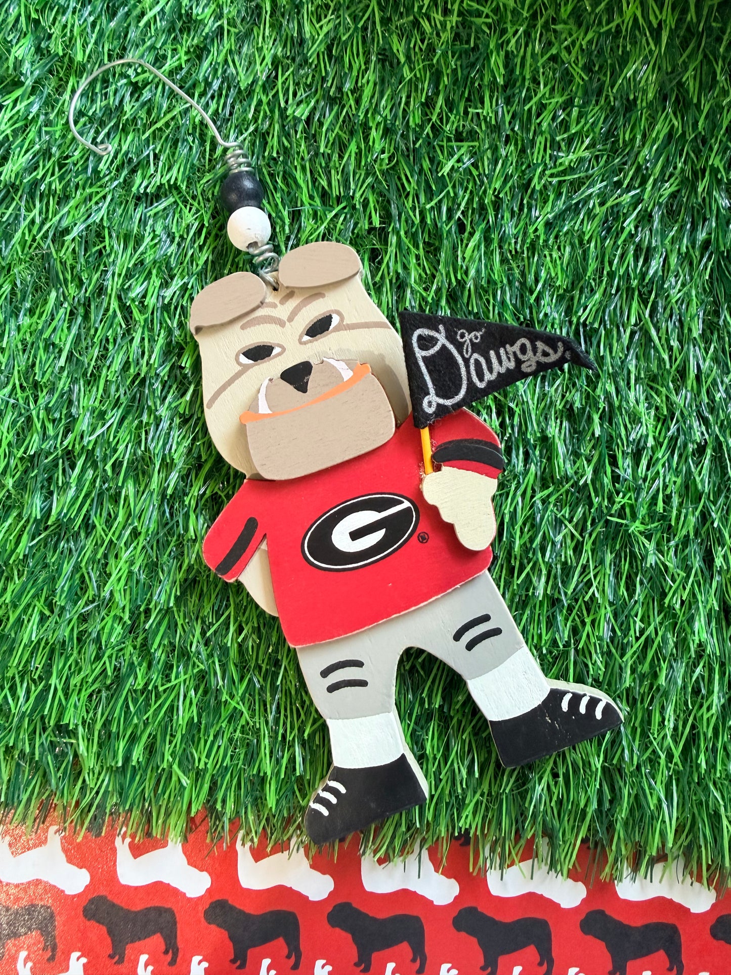 Hairy dawg mascot ornament