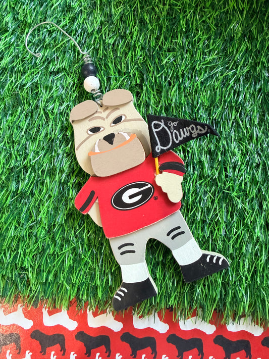 Hairy dawg mascot ornament