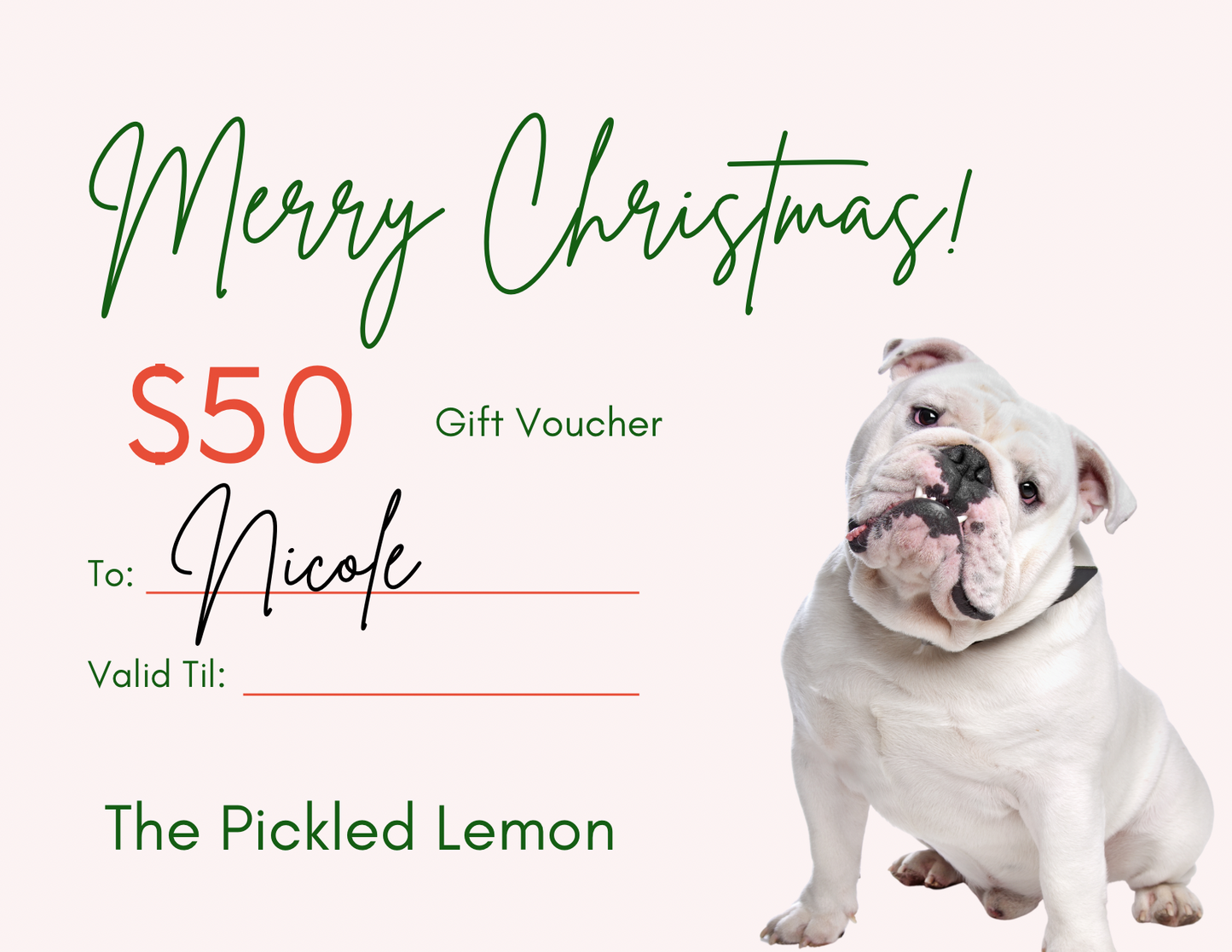 Gift card! $10,$25,$50,$100