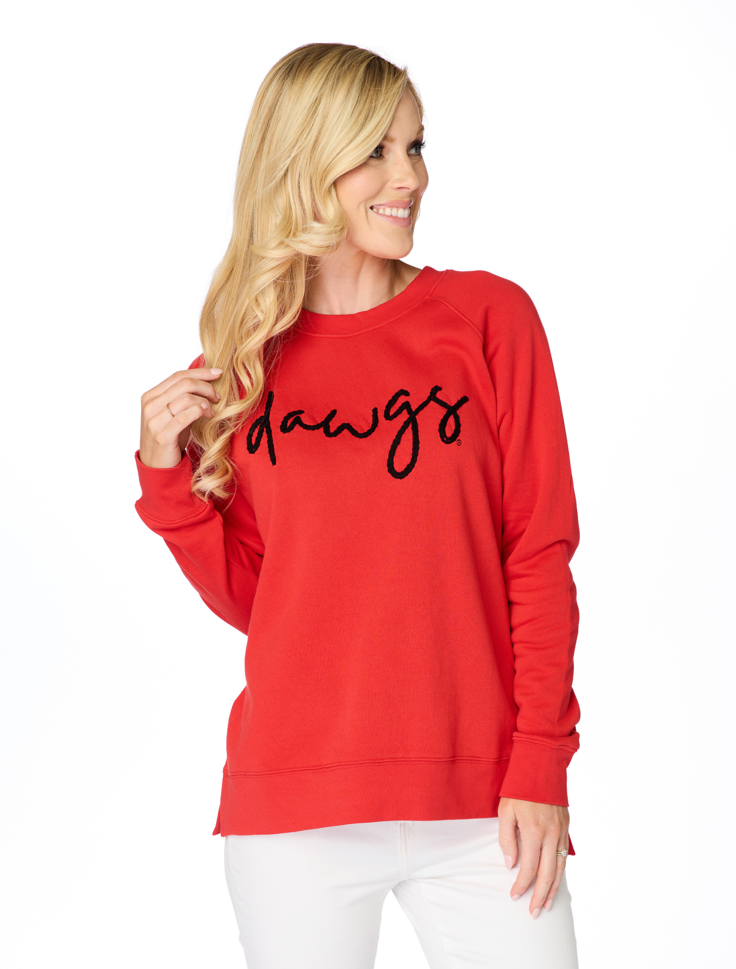 Boutique longer sweatshirt red dawgs UGA fall collection