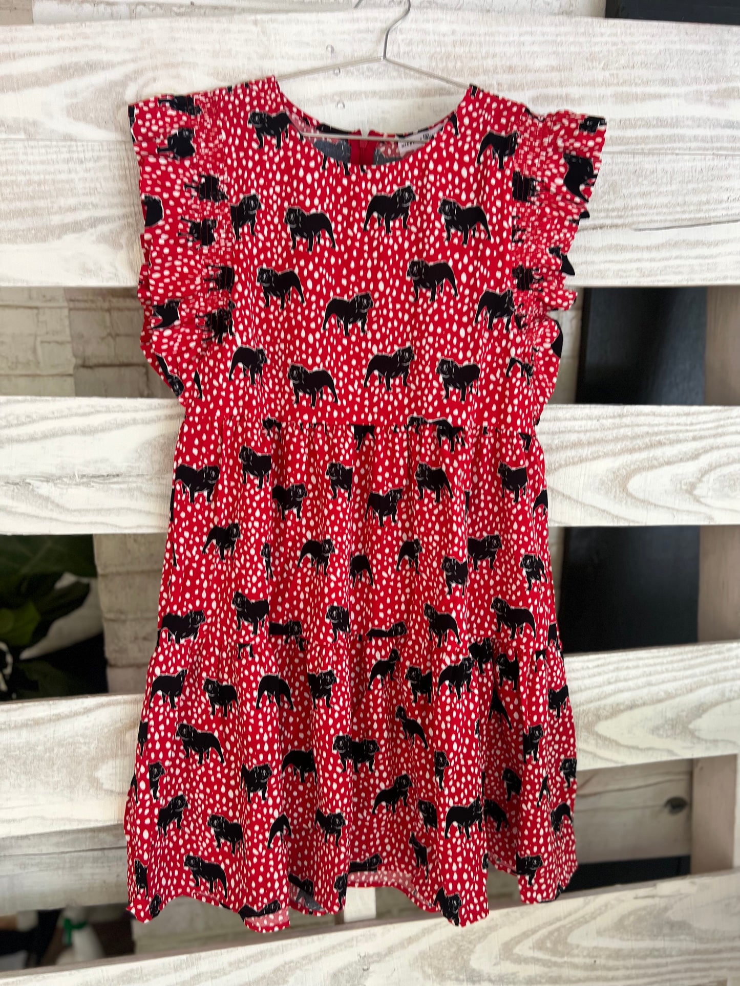 Dog dress black and red