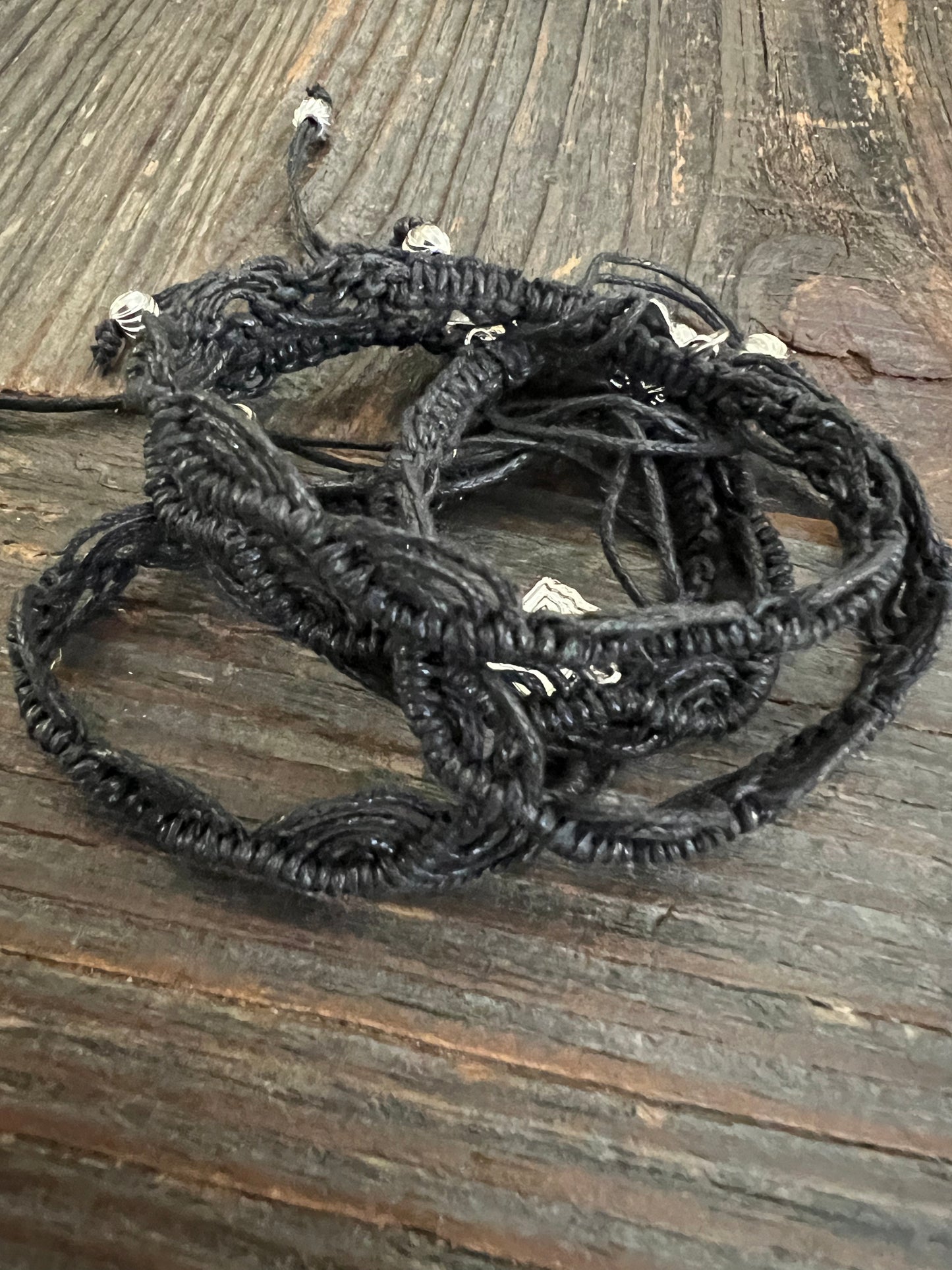 Macrame bracelet handmade black