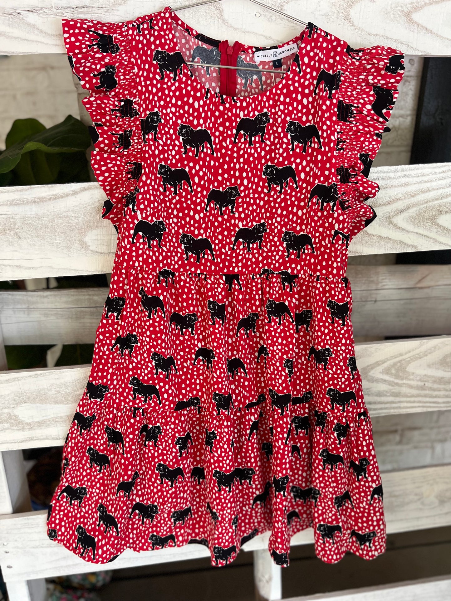 Dog dress black and red