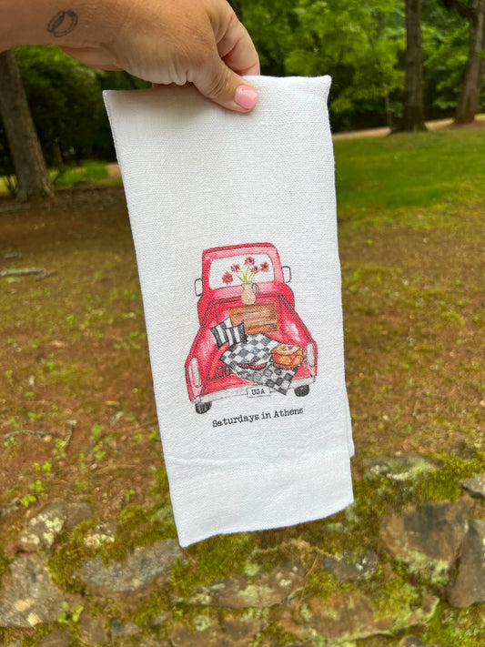 athens linen guest towel