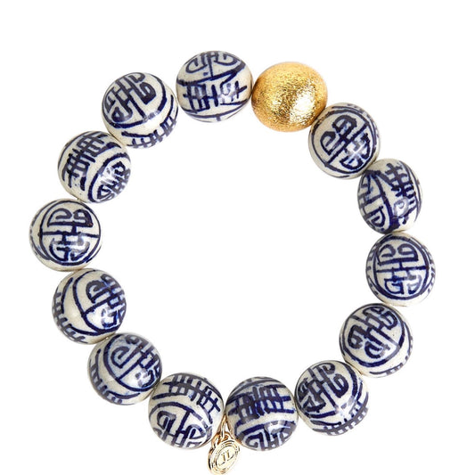 Chinoiserie blue and white bracelet lisi lerch