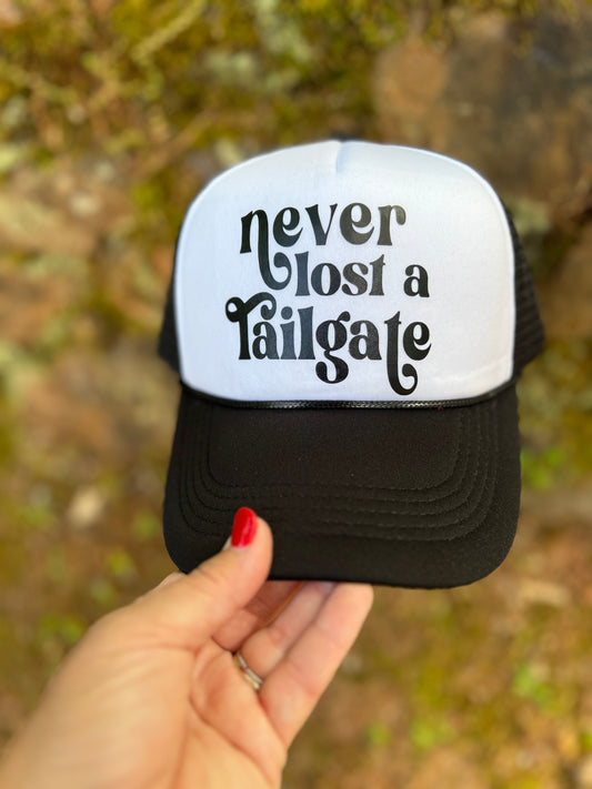 Never lost a tailgate trucker hat