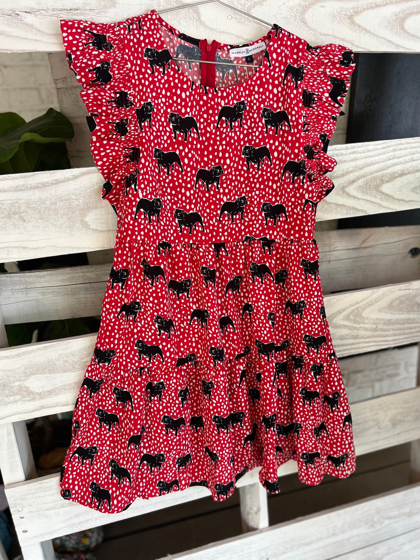 Dog dress black and red