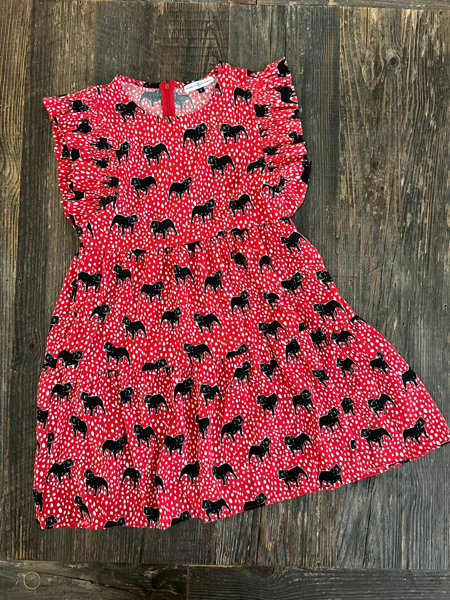 Dog dress black and red