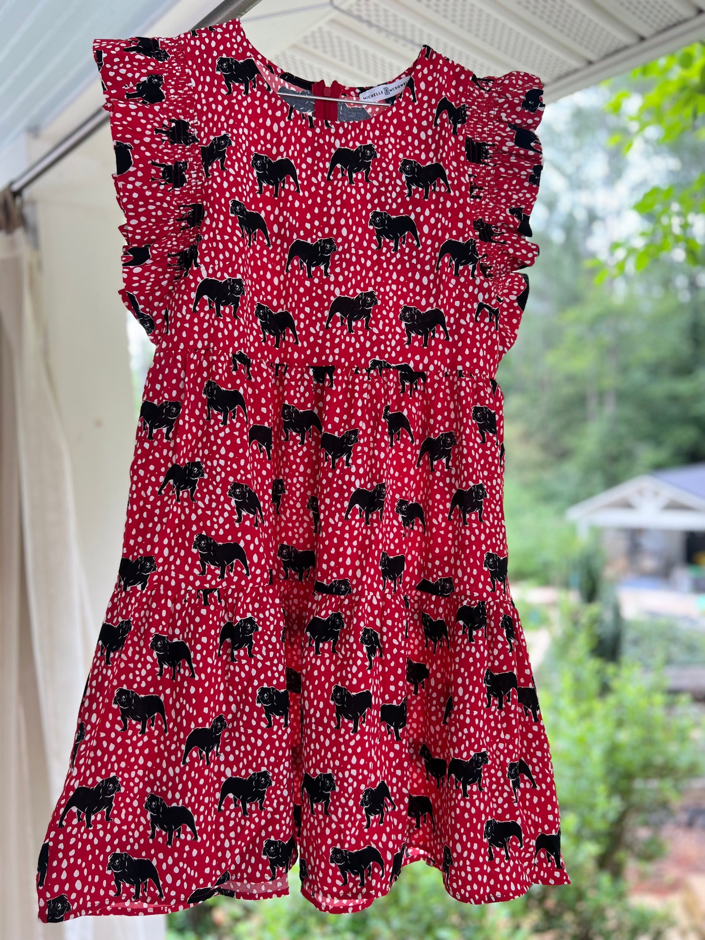 Dog dress black and red