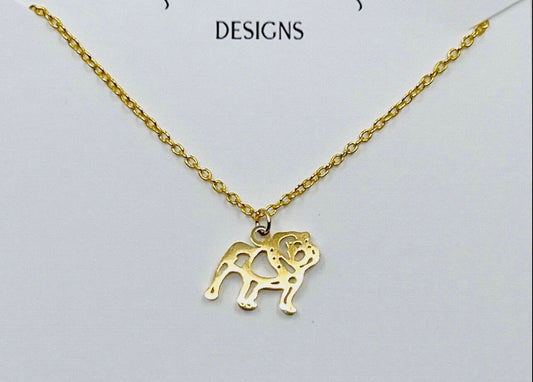 Gold necklace 18 inch dog