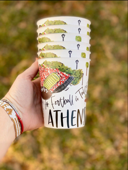 Athens reusable cups tailgate cups